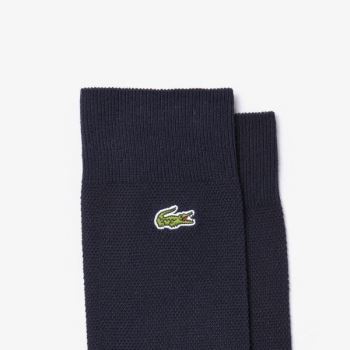 Lacoste Cotton Blend Sock 3-Pack - Ponožky Pánské Tmavě Blankyt Blankyt / Zelene | CZ-SyNkVk